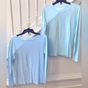 J.Crew Tees LS Women Blue 100%Cotton Size Small NWT